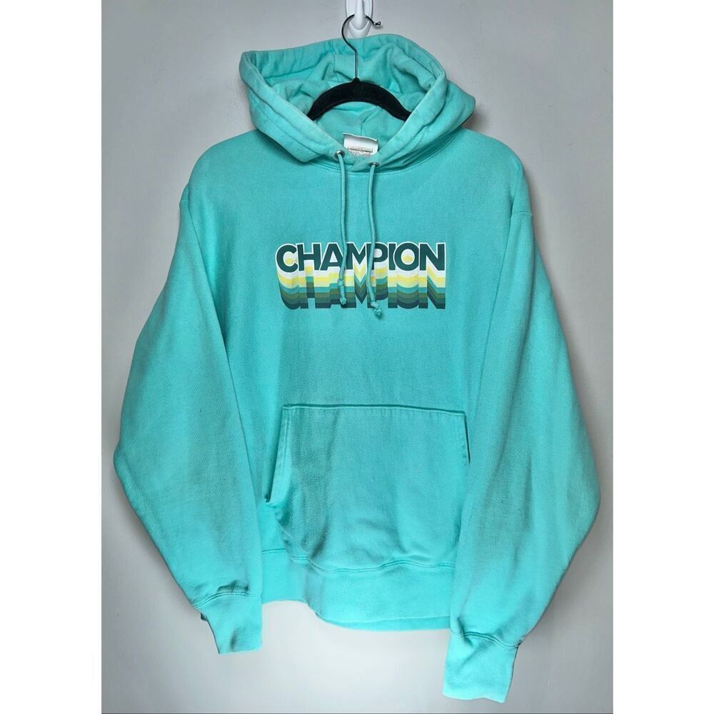 Champion Reverse Weave Multi Logo Hoodie size Large